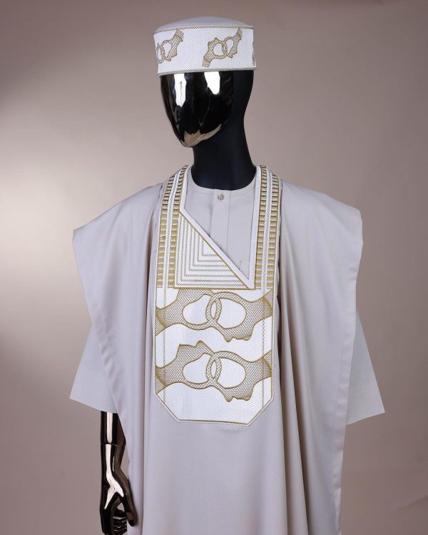 Cream Porcelain Agbada